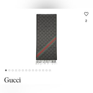 Gucci Black and Red Men's Scarf